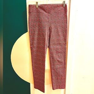 Straight leg ankle length pants